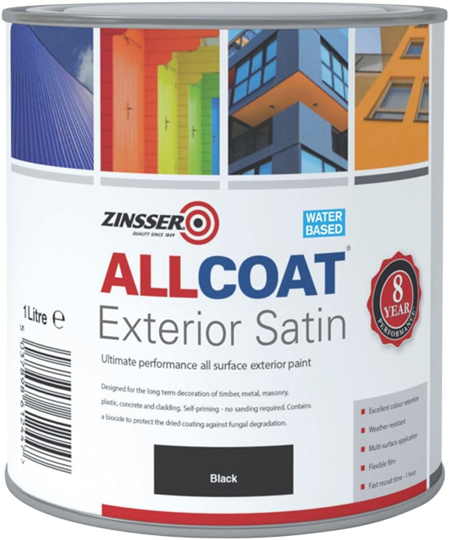 Zinsser Allcoat Exterior Wb Satin Blck