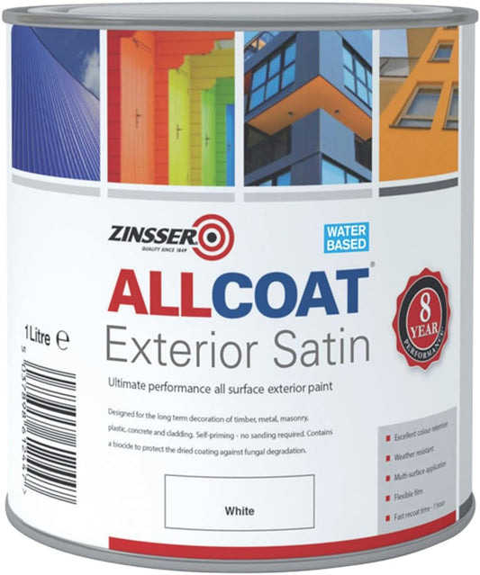 Zinsser Allcoat Exterior Wb Satin Wht