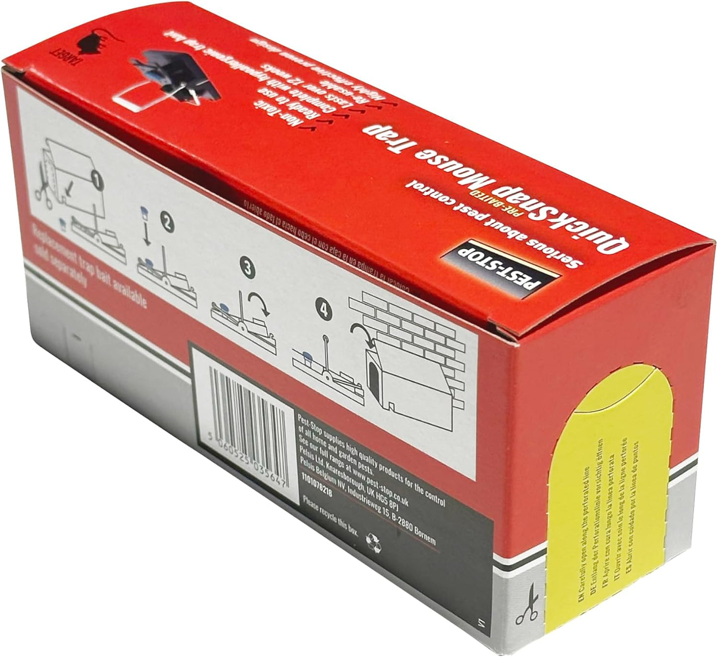 Pest-Stop Pre Bait Quick Snap Mouse Trap