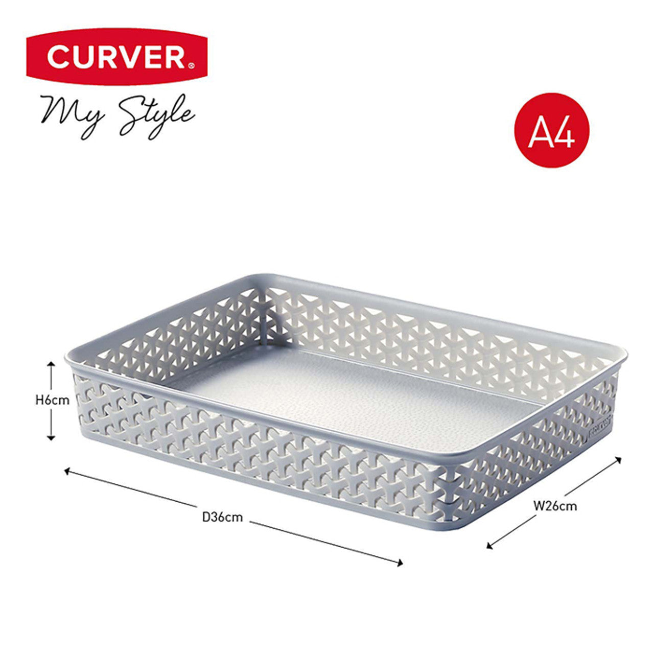 Plateau A4 en rotin Curver