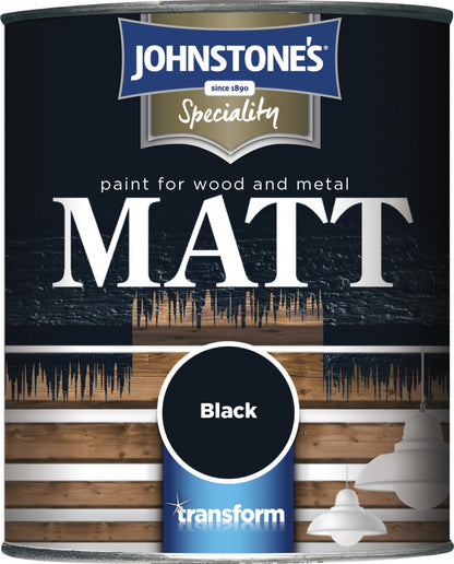 Peinture Johnstone's pour bois et métal noir mat