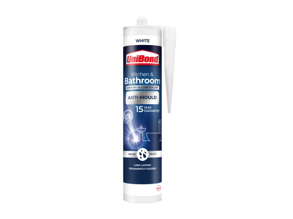Scellant anti-moisissure UniBond pour salle de bains et cuisine, blanc