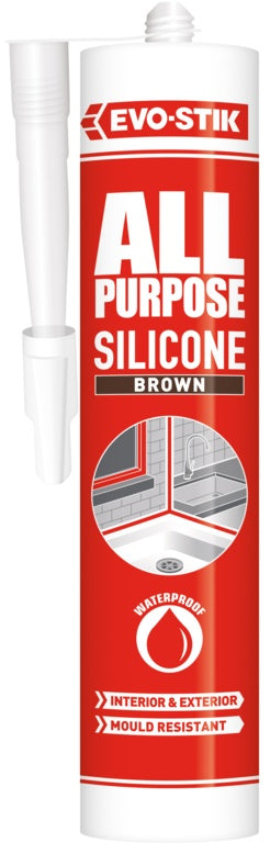 Evo-Stik All Purpose Flexible Silicone Sealant Brown