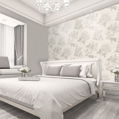 Belgravia Amara Rose Soft Silver Wallpaper