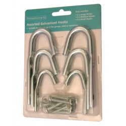 Headbourne Galvanised Hooks Assorted Pack of 6