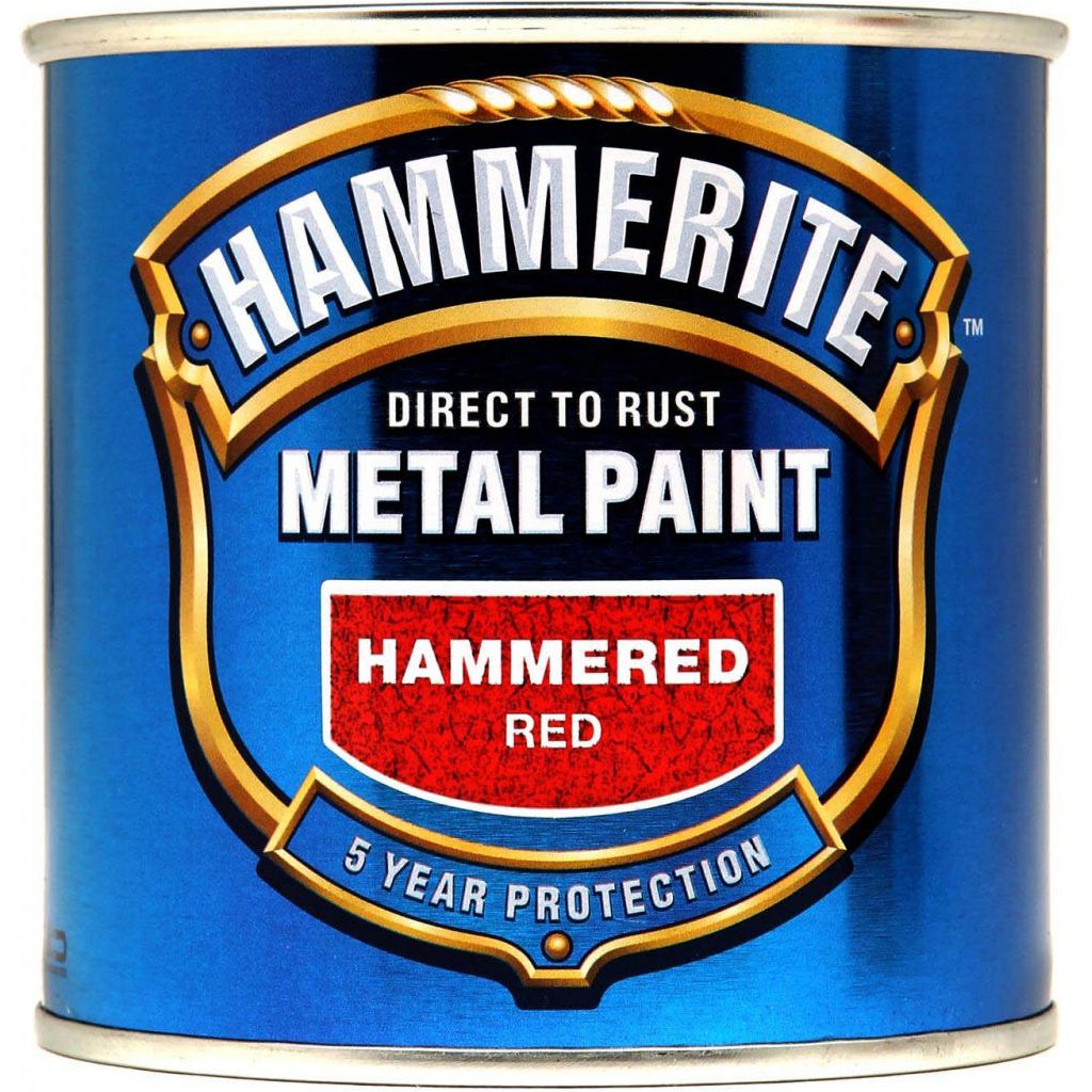 Hammerite Metal Paint Hammered 250ml Red