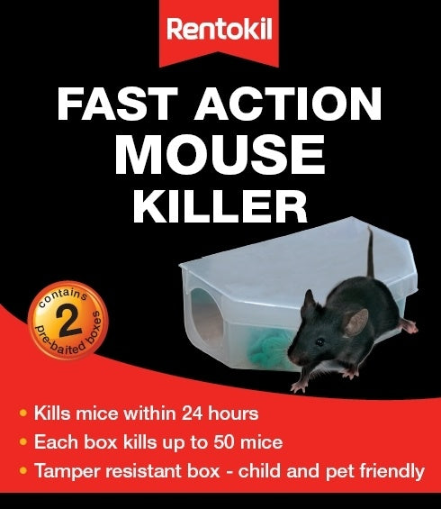 Rentokil Pack de 2 anti-souris à action rapide