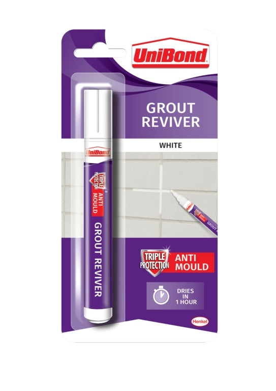 UniBond Rénovateur de Coulis pour Murs (Stylo) 7ml Blanc Glacé