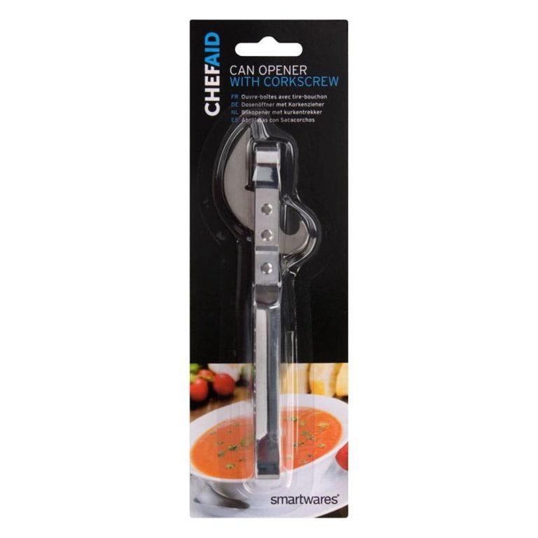 Chef Aid Can Opener with Corkscrew