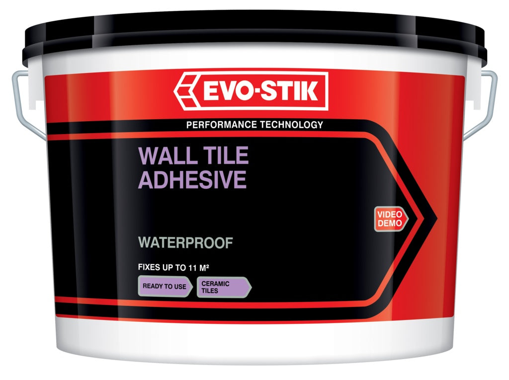 Evo-Stik Tile A Wall Waterproof Adhesive for Ceramic Tiles 5L