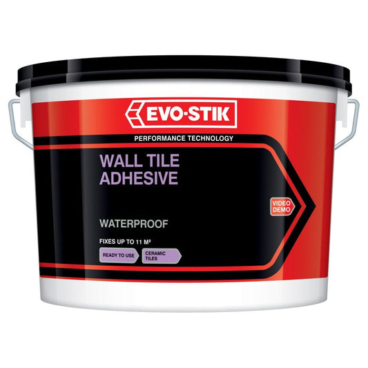 Evo-Stik Tile A Wall Waterproof Adhesive for Ceramic Tiles 5L