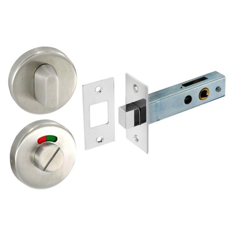 Securit Satin Stainless Steel Thumbturn with Deadbolt (1 Set)