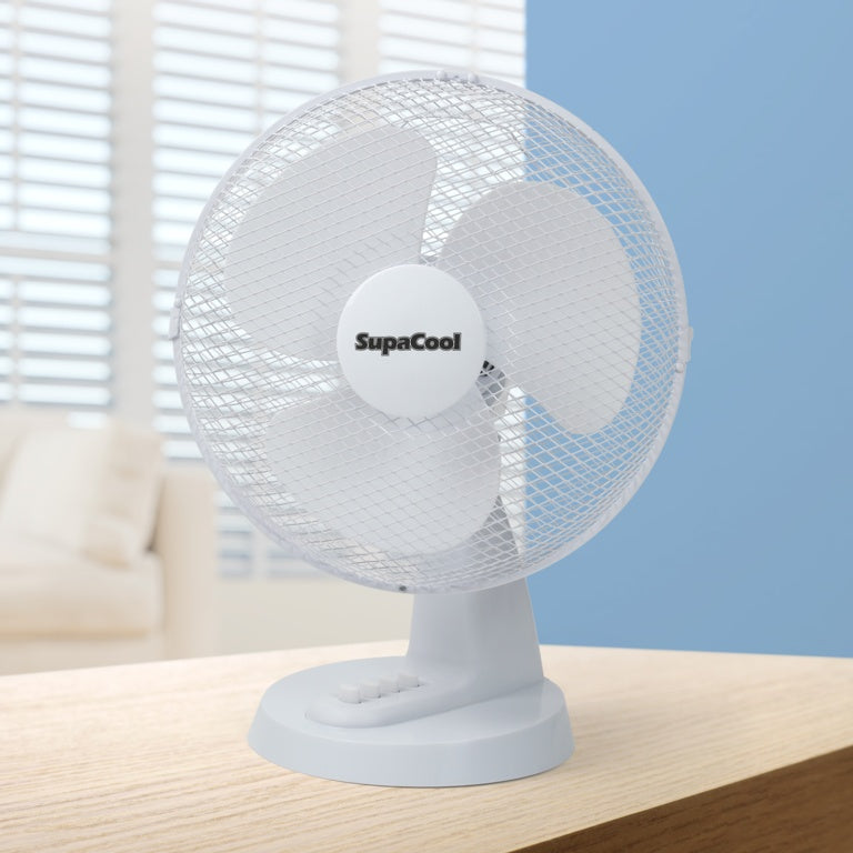 SupaCool Oscillating Desk Fan 12"