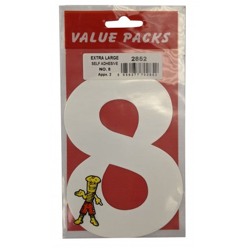 Fast Pak NUMBER 8 EXTRA LARGE SELF ADHESIVE NUMBERS