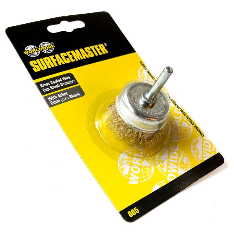Surfacemaster Brass Wire Cup Brush (x 6mm) 51mm(2")