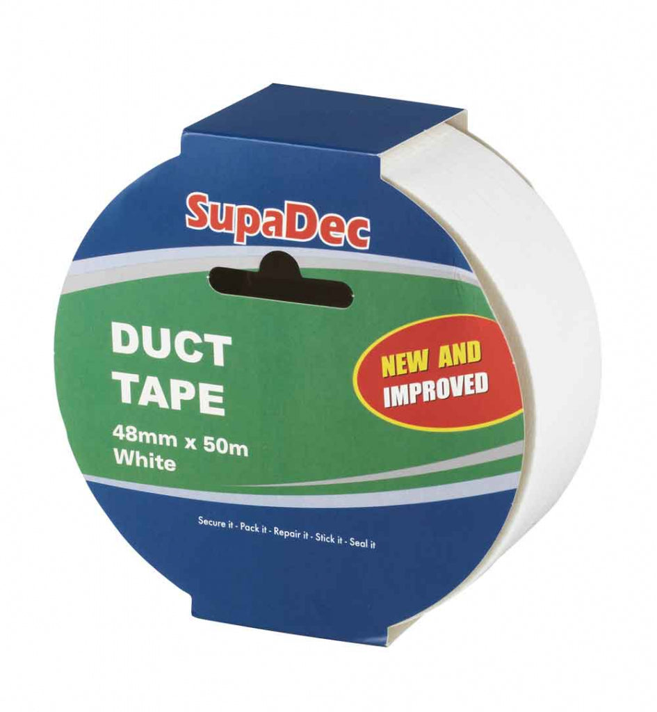 SupaDec 50m Duct Tape White