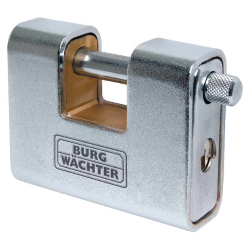 Burg-Wächter Mid Security Armoured Steel Closed Shackled Shutter Padlock