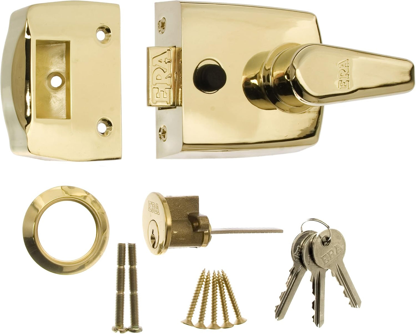 Era Replacement Front Door Lock 60mm Finish: Brass Effect Body - Brass Cylinder