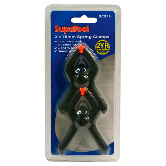 SupaTool Spring Clamps 2 x 75mm