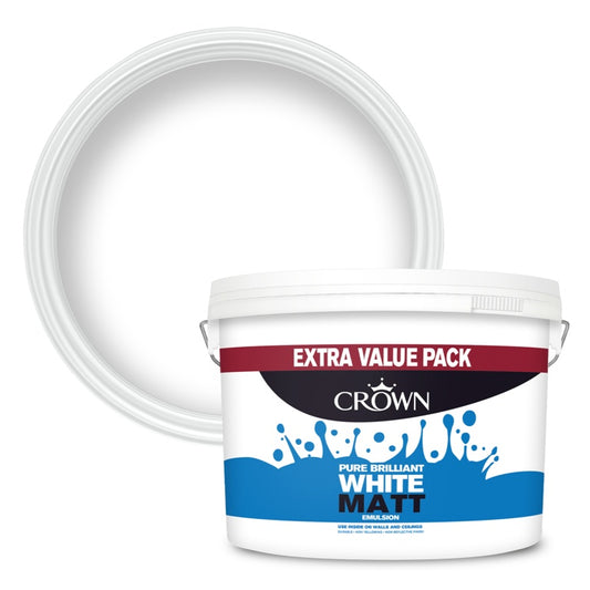 Crown Matt Emulsión 7.5L Blanco Puro Brillante