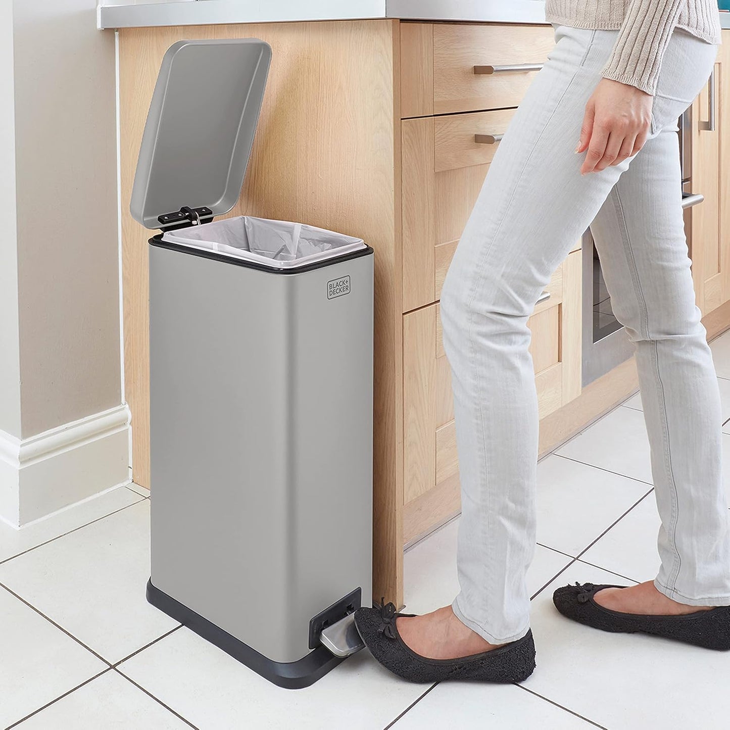 Black  Decker Slimline Soft Close Pedal Bin