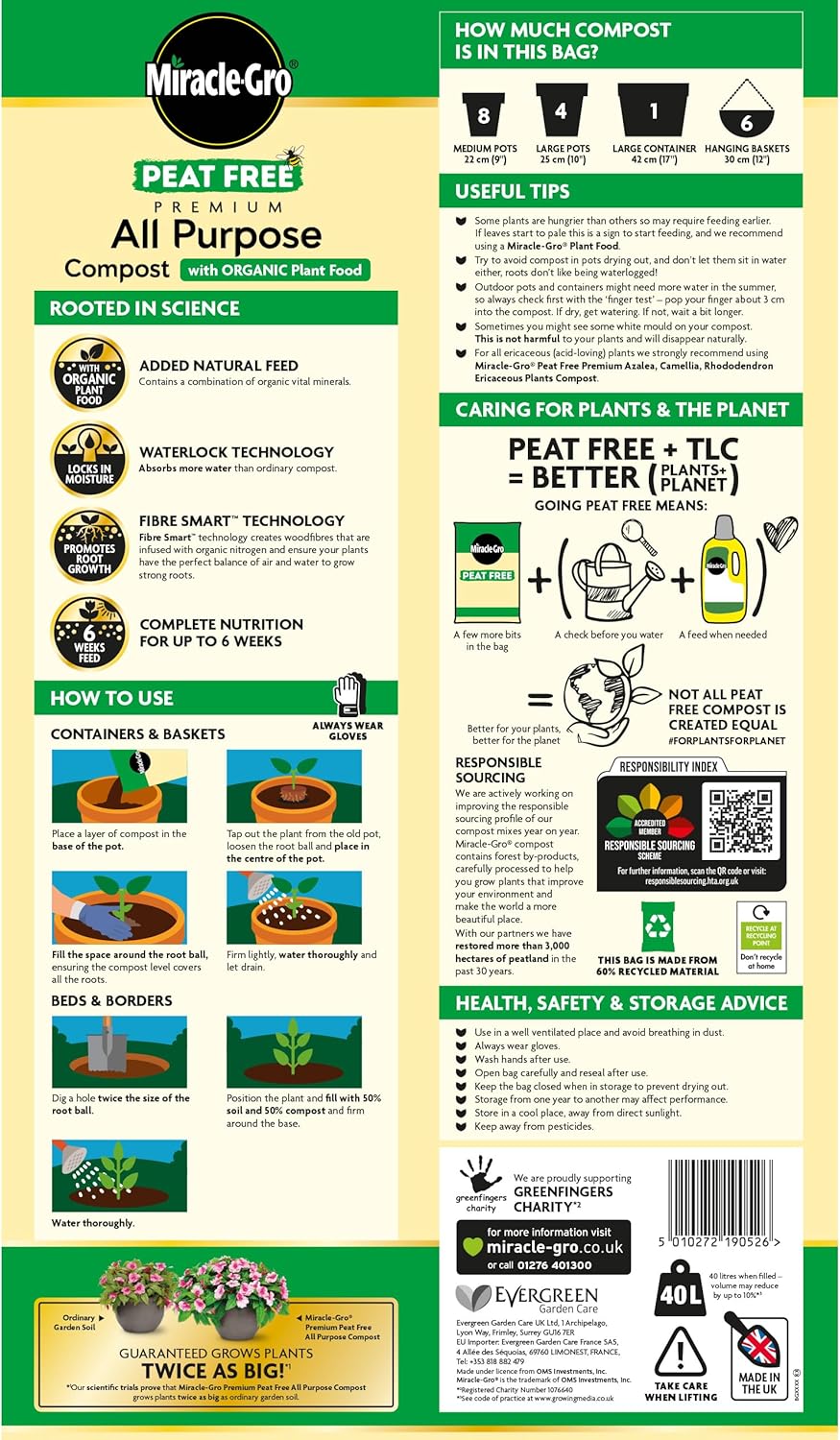 Miracle-Gro® All Purpose Peat Free Compost