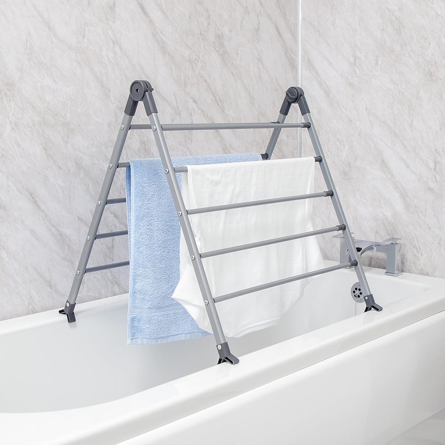 Black  Decker Over Bath Extending Airer Grey