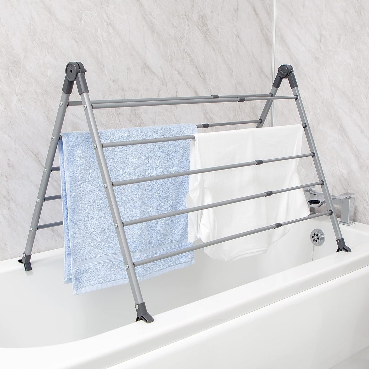 Black  Decker Over Bath Extending Airer Grey