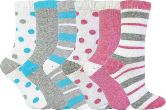 RJM Ladies Patterned Thermal Socks 3 Pack