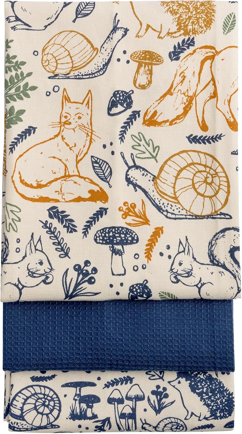 Price & Kensington Woodland Tea Towels Set Of 3