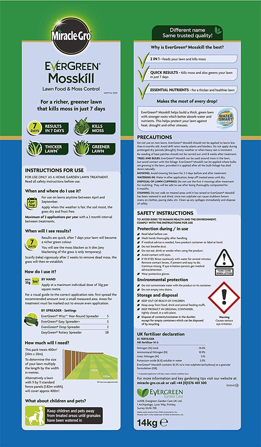 Miracle-Gro® Mosskill With Lawn Food