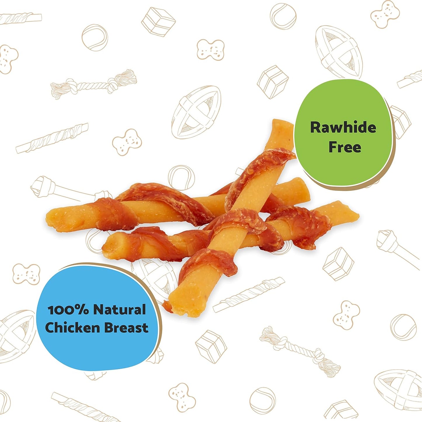 Pollo masticable Good Boy con palitos de batata