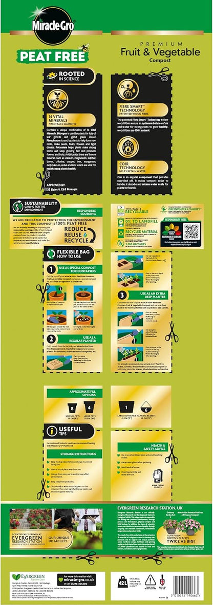 Miracle-Gro® Fruit & Vegetable Peat Free Compost