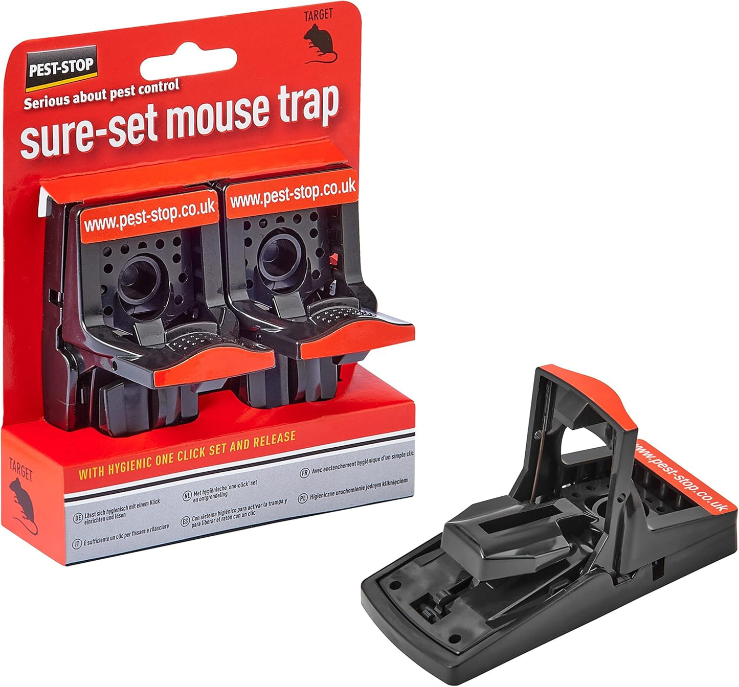 Pest-Stop Sure Set Plastic Mouse Traps Twin Pack