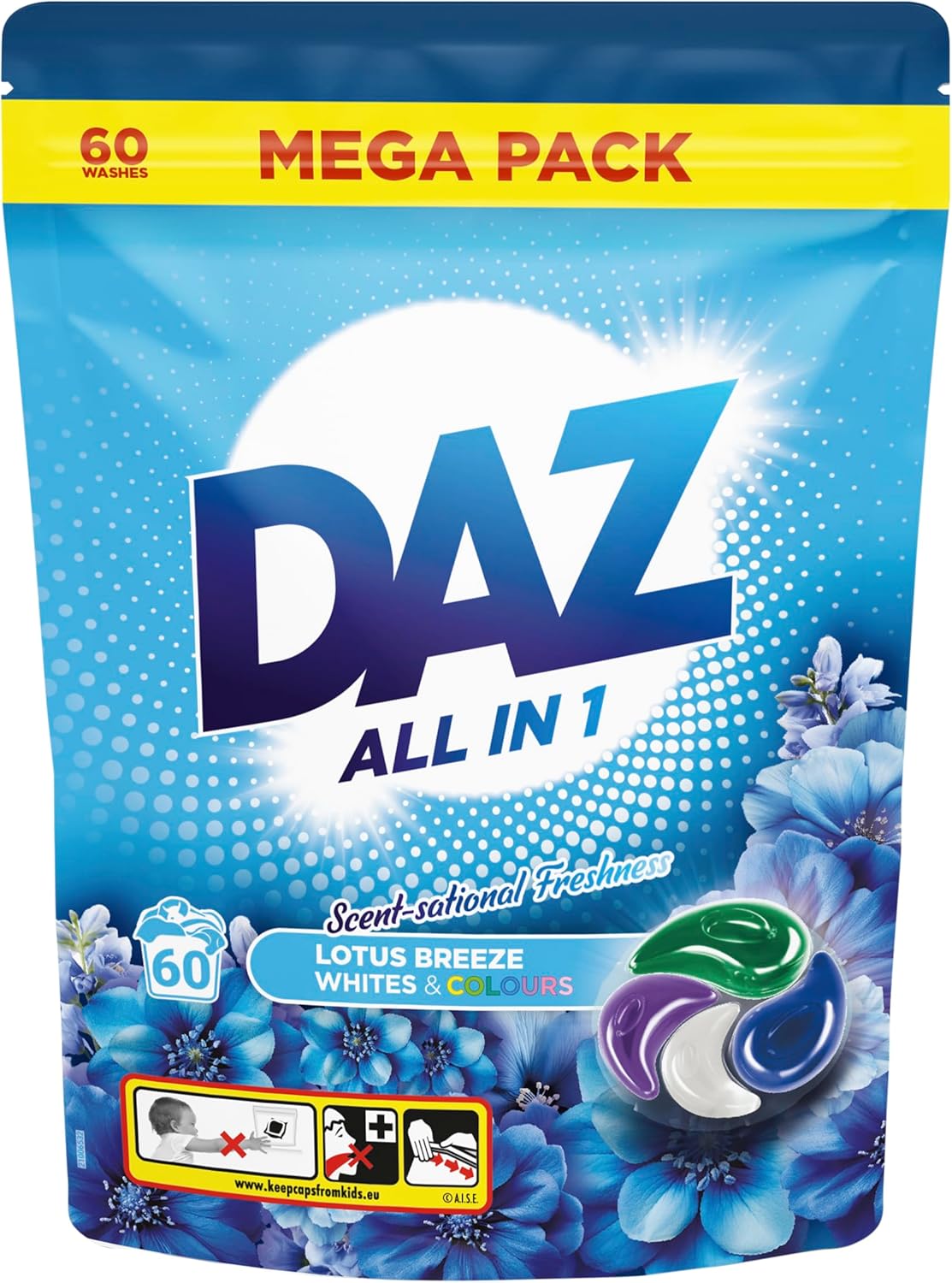 Daz Laundry Pods Lotus Breeze 60wsh