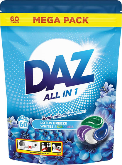 Daz Laundry Pods Lotus Breeze 60wsh