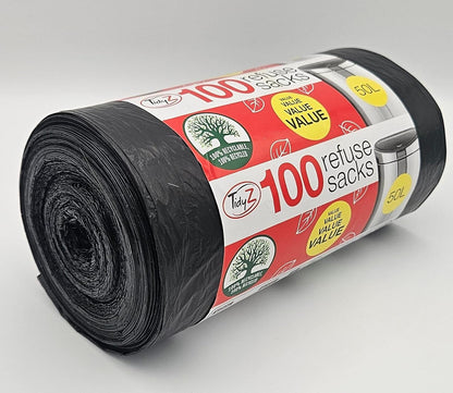 Tidyz Refuse Sacks 50l Pk100