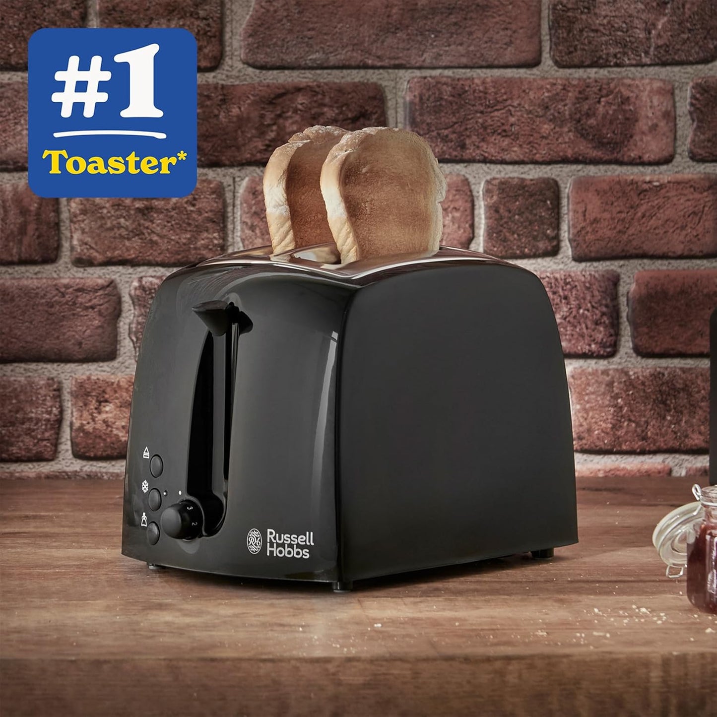 Russell Hobbs Textures Toaster Black