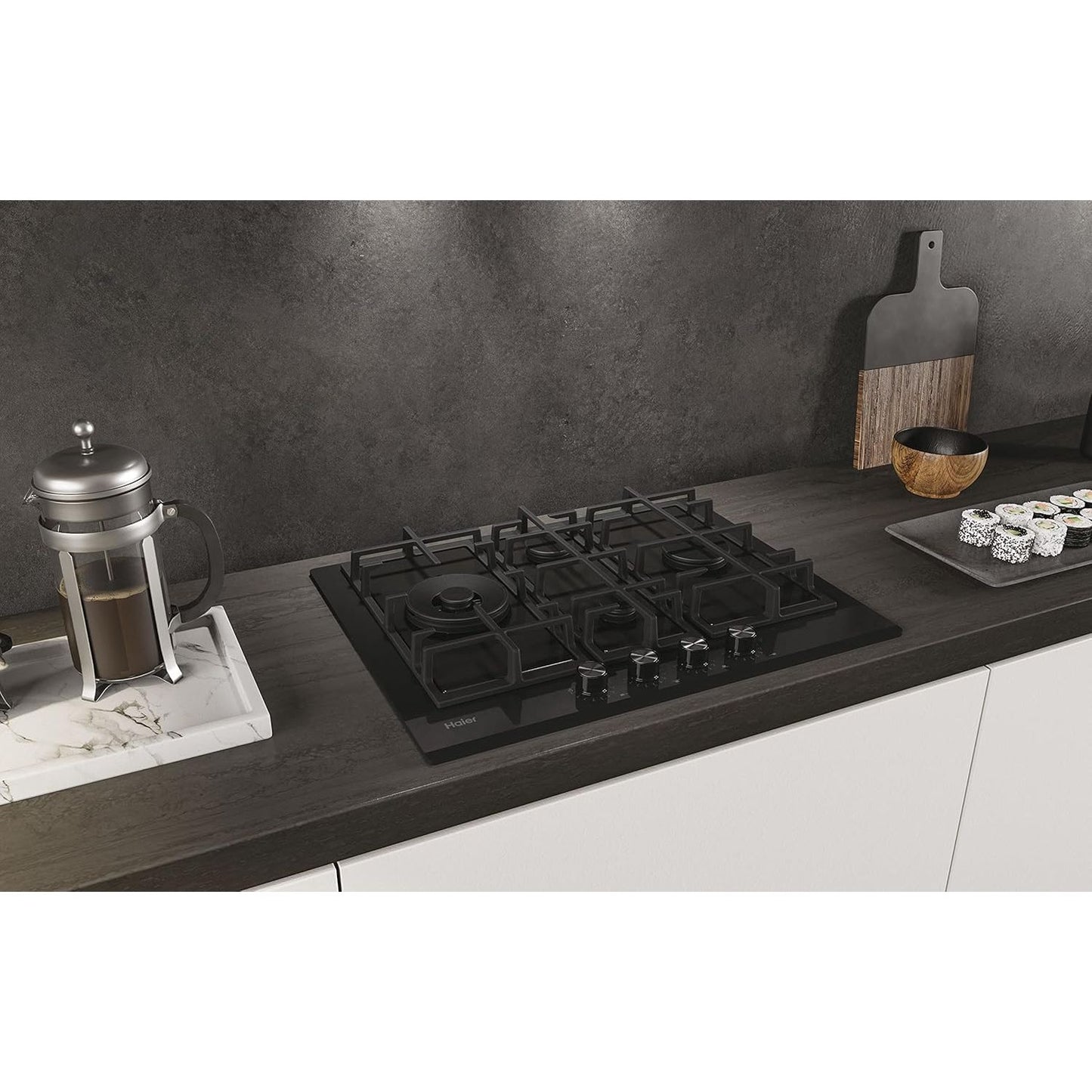 Haier 60cm 4 Burner Gas on Glass Hob