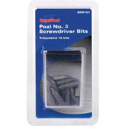 SupaTool Pozi No.3 Screwdriver Bits