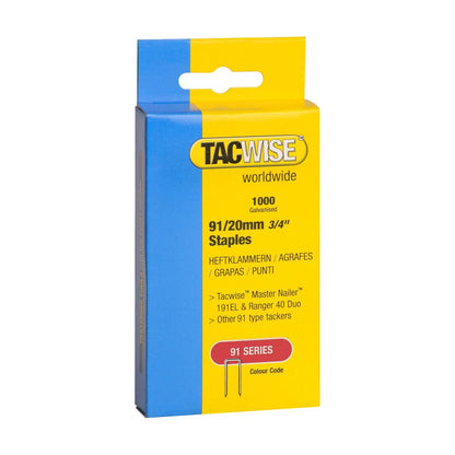 Tacwise Tacker Staples – 20mm (Pack of 1000)