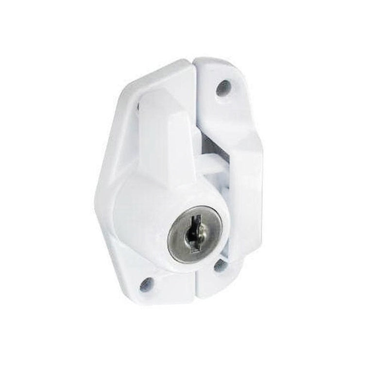 Securit Locking Sash Fastener White