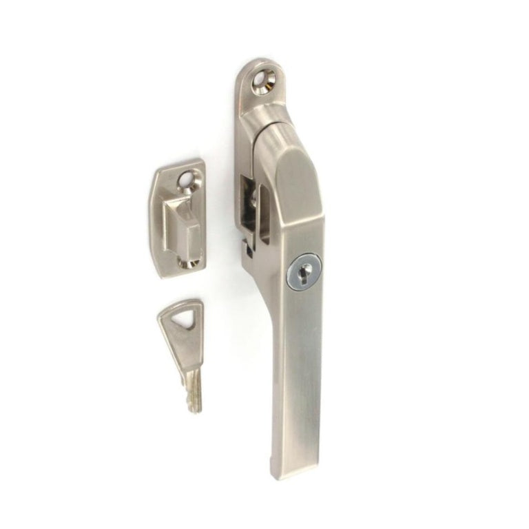 Securit Locking Casement Fastener Brushed Nickel