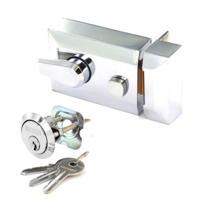 Securit Polished Chrome Double Locking Nightlatch