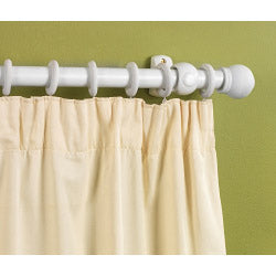 Woodside White Finish Wooden Curtain Pole 150cm, 28mm diameter