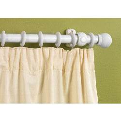 Woodside White Finish Wooden Curtain Pole