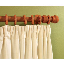 Woodside Walnut Effect Wooden Curtain Pole 300cm, 28mm diameter