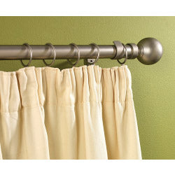 Woodside Silver Metal Extending Curtain Pole