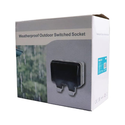 Securlec Double Outdoor Weatherproof 2 Gang Switched Socket With USB-A & USB-C