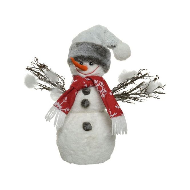 Décoration de Noël bonhomme de neige 28 cm